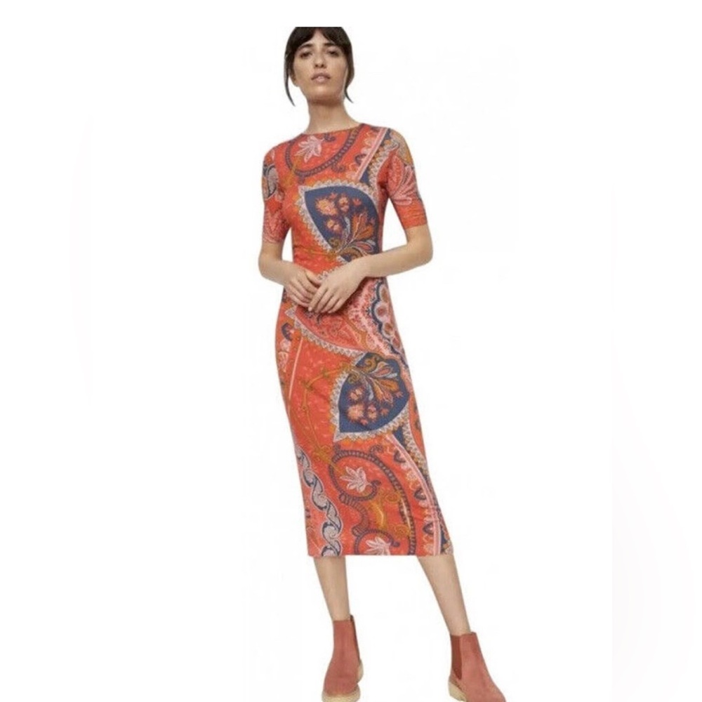 Farm Rio knit midi dress from Anthropologie